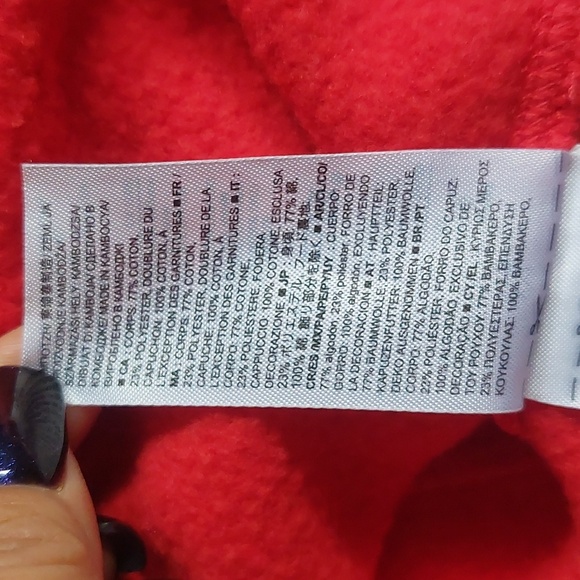 Gap Sweatshirt youth boys Logo hoodie red size XXL 14/16 - Picture 5 of 6